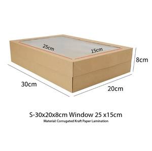 Custom Size Picnic Kraft <strong>Paper</strong> Box with Clear Window Lip Party Treat Gift Boxes Food Box for Small Business Packaging - Product Image 4