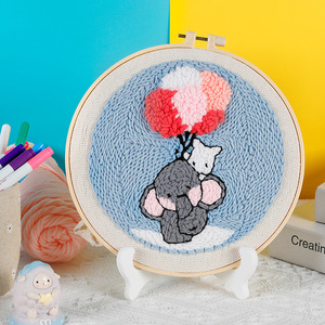 Changxu <span class=keywords><strong>facile</strong></span> poinçon aiguille Kit de broderie débutant point de croix Technique dessin animé Animal Style à la main Kits de couture artisanat cadeau - Product Image 3
