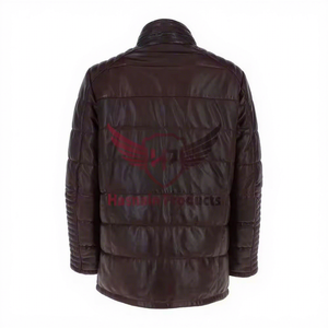 Men's Premium High Quality Stylish Winter Jacket Thick Leather Outerwear Wind-Resistant Warm Comfort Fashionable High Street - Product Image 2