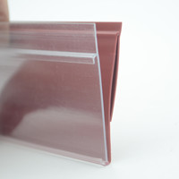 Porte-étiquette de prix en plastique PVC extrudé avec déflecteur pour rayonnages de supermarché