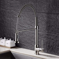 Robinet de cuisine 2025 moderne à poignée unique en acier noir mat avec capteur, mélangeur d'eau chaude et froide, filtre, robinet de cuisine extractible