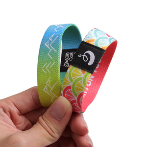 Holywish Polyester Woven Label Stretchy Armband Herren Custom ized Sport Elastic Wrist Band - Product Image 5