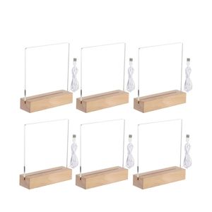 Hot Selling Custom DIY Mini Plug-In Modern Bedroom Wooden Base for Acrylic <b>Plate</b> LED Night Light - Product Image 1