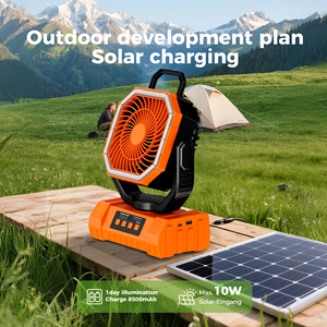 Ventilador portátil recargable F6S de 20000mAh, ventilador USB con luz LED, banco de energía para acampar, ventilador personal de refrigeración para mesa de exterior - Product Image 6