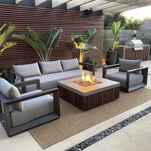 Haute qualité imperméable avec coussins <span class=keywords><strong>salon</strong></span> teck bois balcon <span class=keywords><strong>jardin</strong></span> patio hôtel sectionnel extérieur canapé - Product Image 3