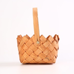 handmade Fir strip flower basket Fruit basket gift basket for planter