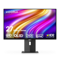 Moniteur de jeu OLED KOORUI 27 pouces, écran QHD, moniteur 240 Hz, moniteur d'ordinateur 0,03 ms