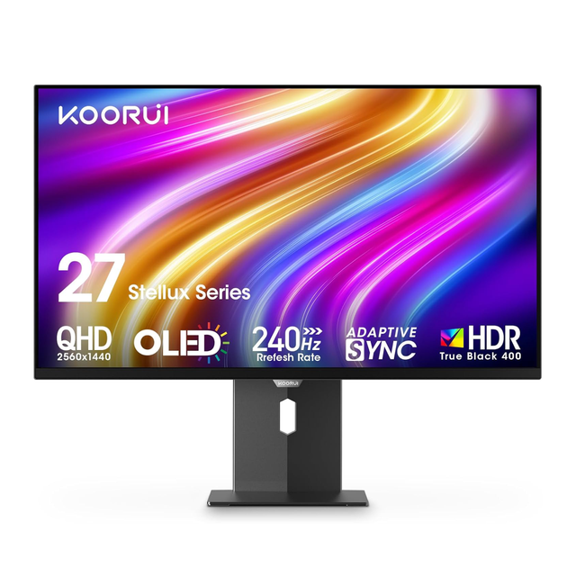 KOORUI 27" OLED Screen QHD Gaming Monitor, 240Hz Monitor, 0.03ms Computer Monitor