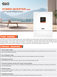 Sistema Solar Híbrido de Alta Eficiencia, 5.5kw, Monofásico, Tres Modos de Salida, MPPT, GST48-5500 VII, Estándar Estadounidense - Product Image 4