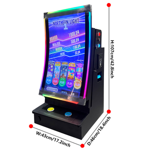 Machine <span class=keywords><strong>de</strong></span> jeu <span class=keywords><strong>de</strong></span> compétences Maker 27 pouces avec écran <span class=keywords><strong>tactile</strong></span>, plateau <span class=keywords><strong>de</strong></span> <span class=keywords><strong>table</strong></span> incurvé, cabinet métallique, 1 joueur, Fire Link Fusion pour bar - Product Image 1