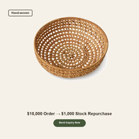 Corbeille à fruits en rotin tressée à la main, Panier tressé motif ciel étoilé, Bol de service pour pain et snacks, Vente en gros OEM, Corbeille à fruits en rotin