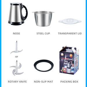 2025 Venta caliente 2L 3L Picadora de carne pequeña Mejor hogar Cocina Comida Picadora de carne eléctrica de acero inoxidable barata para la venta - Product Image 3