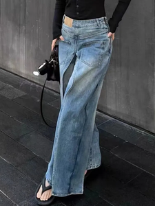 Alta calidad Y2K estilo New Rock Hip Hop Baggy pantalones vaqueros de pierna ancha <span class=keywords><strong>ropa</strong></span> de <span class=keywords><strong>mujer</strong></span> Vintage Straight Lady Denim Pantalones - Product Image 6