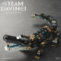 Blocs de construction T7004 : Modèle mécanique biomimétique de scorpion, jouet d'assemblage hibou, style steampunk, perroquet