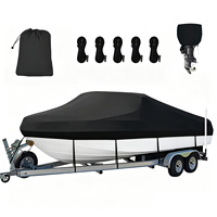 Housse de bateau remorquable Bestway grise en tissu Oxford 210D, imperméable et anti-UV, personnalisable pour bateaux rapides et bateaux à moteur