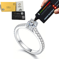 Bague en moissanite plaquée platine 1 carat de forme elliptique, bague de fiançailles tendance pour femme avec certification GRA