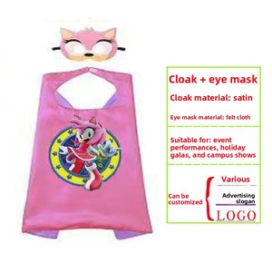 <span class=keywords><strong>Disfraz</strong></span> de Capa de Doble Capa con Diseño de Dibujos Animados de Superhéroes para Niños, XJ Cross-Border Halloween <span class=keywords><strong>Sonic</strong></span>, XINJIE, Hecho en China, de Poliéster - Product Image 3