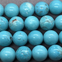 Bijoux de mode Boucles d'oreilles en pierres précieuses colorées Pierre Perle ronde Goujons Boucles d'oreilles pour femmes Goujons turquoise Décoratif Naturel Super Star