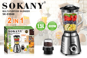 Nuevo diseño 1.5L 800W 2 en 1 tarro <span class=keywords><strong>de</strong></span> vidrio exprimidor barato moderno exprimidor <span class=keywords><strong>de</strong></span> cocina portátil licuadora <span class=keywords><strong>de</strong></span> jugo <span class=keywords><strong>de</strong></span> fruta licuadora - Product Image 2
