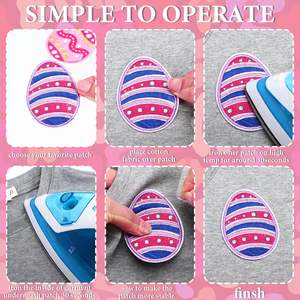 Parches Termoadhesivos Personalizados <span class=keywords><strong>de</strong></span> Dibujos Animados <span class=keywords><strong>de</strong></span> Pascua, Impermeables, para Decoración <span class=keywords><strong>de</strong></span> Ropa, Chaquetas, Jeans y <span class=keywords><strong>Vestidos</strong></span> - Product Image 6