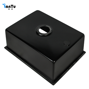 Fregadero de <span class=keywords><strong>Cocina</strong></span> de Granito Compuesto de Cuarzo Negro de Alta Dureza, con un Solo Tazón, el Más Vendido - Product Image 5