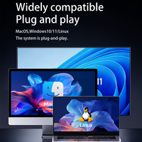 Adaptateur émulateur d'affichage USB-C 4K 60Hz avec prise factice, compatible Thunderbolt 5/4/3 et USB4 pour ordinateurs portables