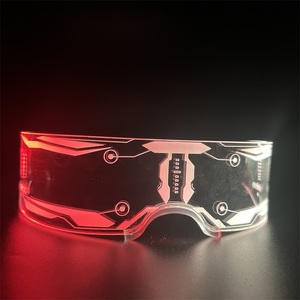 <span class=keywords><strong>Gafas</strong></span> LED con Pilas, Luces Intermitentes/Fijas, Colores Intermitentes en la Oscuridad, para Fiestas de Halloween, <span class=keywords><strong>Gafas</strong></span> Futuristas Ecológicas - Product Image 2