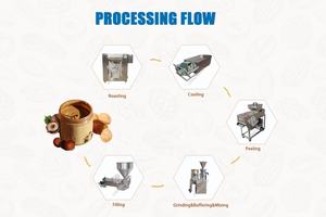 Línea de máquina de procesamiento de avellanas multifuncional, maquinaria de procesamiento de <span class=keywords><strong>nueces</strong></span> de alimentos a pequeña escala, máquina de mantequilla de almendras y avellanas - Product Image 3