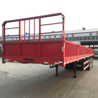Vente d'usine JINFENG : Nouvelles semi-remorques à ridelles latérales en acier pour le transport de marchandises en vrac, capacité 15001-100000 kg