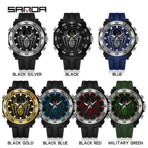 Reloj Deportivo SANDA 6111 para Hombre, Diseño Exquisito, Pantalla Dual Analógica+Digital LED, Resistente al Agua 50M, Reloj Masculino - Product Image 4