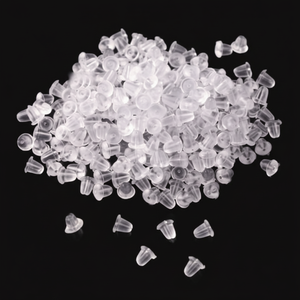 Orecchini in Silicone pochette 4mm 200 pezzi Per confezione gioielli e componenti - Product Image 1