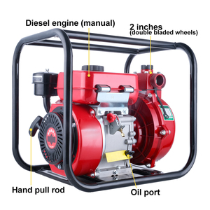 Máy bơm nước động cơ diesel 5HP Máy bơm nước động cơ diesel cánh quạt kép 2 inch - Product Image 2
