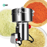 Moulin à farine de blé, de riz, de noix et de cacao électrique, broyeur de poudre de grains secs, machine à broyer les grains d'épices et le café