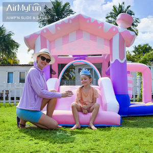 AirMyFun <span class=keywords><strong>Château</strong></span> gonflable de flocon de neige rose et blanc <span class=keywords><strong>Château</strong></span> gonflable de saut d'enfants pour le jeu joyeux Maison gonflable de rebond rose - Product Image 1