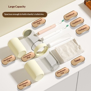 Set de Viaje Portátil con Vaso de Lavado, Cuatro Compartimentos para Almacenamiento Dental, Separación en Seco/Húmedo y Vaso para Gárgaras - Product Image 1