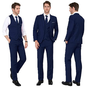 Completo Elegante da Uomo in Tre Pezzi con <span class=keywords><strong>Pantaloni</strong></span>, Vestibilità Slim, Monopetto, per Feste, Cerimonie e Affari - Product Image 2