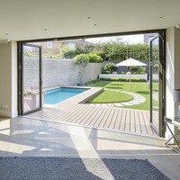 Portes pliantes insonorisées Hurricane, balcon, patio, verre, jardin, extérieur, aluminium, porte pliante