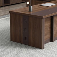 Meilleur prix Table de bureau de direction en bois biseauté créative de luxe Table de bureau de PDG Table modulaire de patron