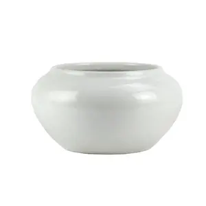 RYNQ220-maceta de cerámica blanca, florero para pecera, decoración de flores, piezas de arte