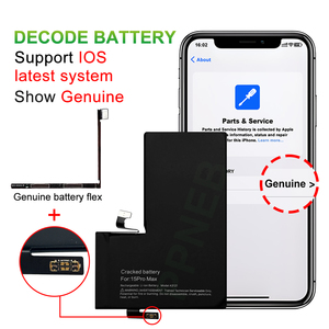 Batterie OEM authentique 100 % Health Decode pour iPhone 11 12 13 Mini 14 15 16 <span class=keywords><strong>Pro</strong></span> Max – Sans message d'erreur, certifiée CE MSDS - Product Image 2