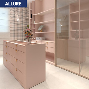 ตู้เสื้อผ้าสีชมพูราคาถูกที่สุดพร้อมประตู,ตู้แต่งตัว Allure ทำเอง