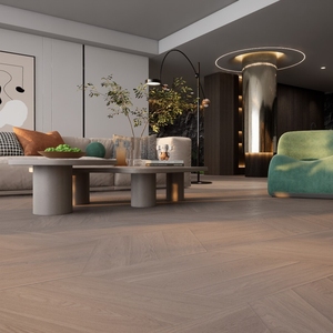 Ánh sáng màu tự nhiên sồi <span class=keywords><strong>Veneer</strong></span> Chevron gỗ cứng thiết kế sàn gỗ cho nhà - Product Image 3