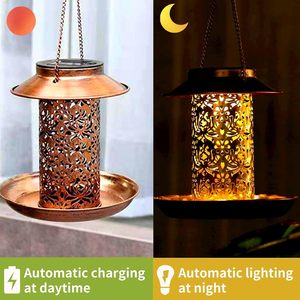 Mangeoires à oiseaux cylindriques en métal solaires, anti-écureuils et éclairées, décoration de jardin extérieur, provenance Chine - Product Image 3