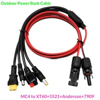 Câble de connexion pour panneau solaire modèle Yxd-008, câble de charge multifonctionnel pour alimentation mobile en extérieur, MC4, diverses prises d'alimentation extérieures