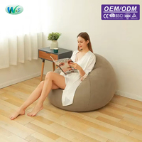 Fauteuils gonflables personnalisés OEM/ODM en velours, pouf, canapé, chaises de salon Tatami
