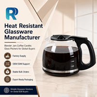 Carafe en verre de remplacement Offre Spéciale 12 tasses carafe à café goutte à goutte cafetière en verre compatible avec le pot en verre à café Oster