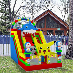 Château gonflable de sécurité pour enfants, personnalisé et coloré, avec toboggan pour jeux en plein air, parc d'attractions, saut à l'élastique - Product Image 6