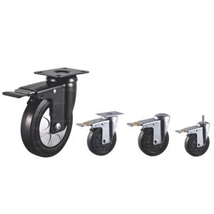 Ruedas de goma con cubierta antipolvo, ruedas de goma de 3, <span class=keywords><strong>4</strong></span> y 5 pulgadas, 100, 125, 75, - Product Image 5