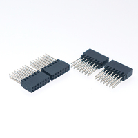 Connecteur femelle droit à double rangée personnalisable de 2.54mm connecteur de prise personnalisé à en-tête de broche 2-40P