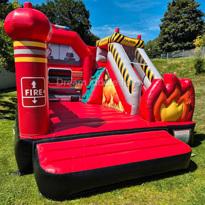 Xe CỨU HỎA TRẠM động cơ nhảy lâu đài nhà bị trả lại bộ phận cứu hỏa lâu đài bouncy trượt Combo lính cứu hỏa <span class=keywords><strong>Bouncer</strong></span> - Product Image 5